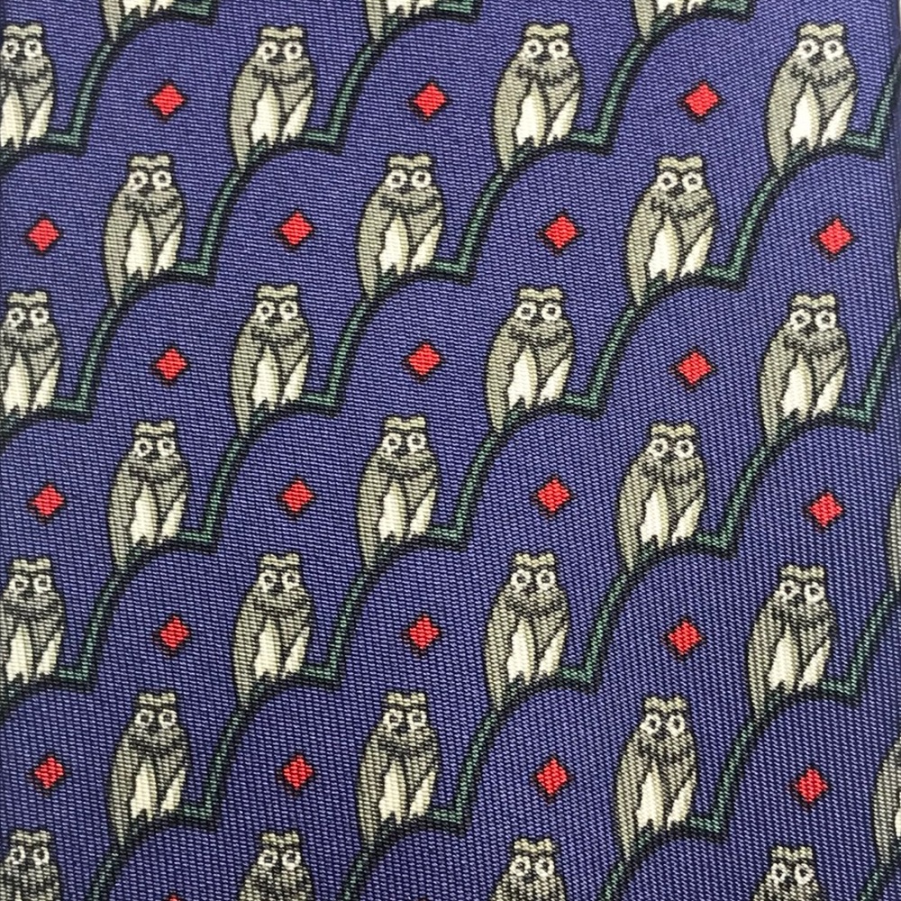 Hermes Tie “Owls”